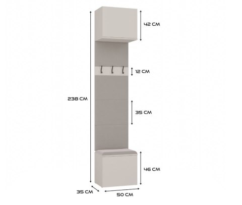 GARDEROBA HAGA IV 3SZ1W KASZMIR