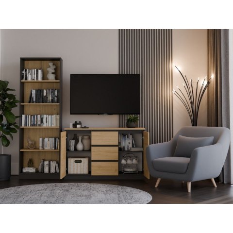 KOMODA 2 DRZWI 3 SZUFLADY ANT/ART BLAT ARTISAN KPL