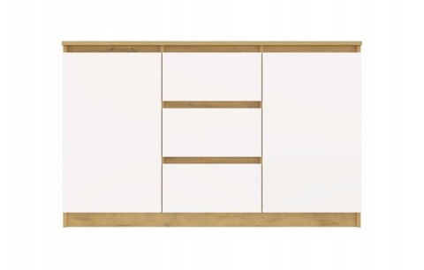 KOMODA 2 DRZWI 3 SZUFLADY ARTISAN/BIEL KOMPLET