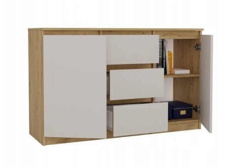 KOMODA 2 DRZWI 3 SZUFLADY ARTISAN/KASZMIR KOMPLET