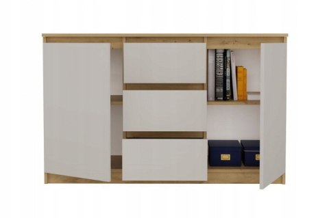 KOMODA 2 DRZWI 3 SZUFLADY ARTISAN/KASZMIR KOMPLET
