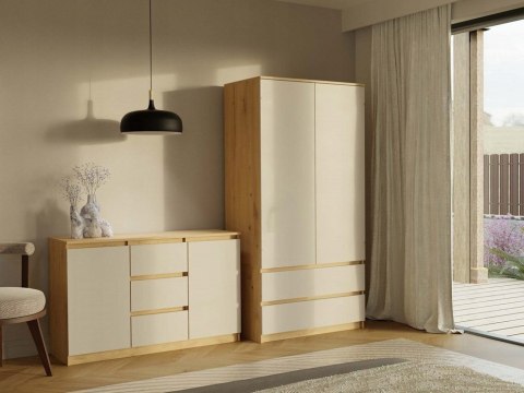 KOMODA 2 DRZWI 3 SZUFLADY ARTISAN/KASZMIR KOMPLET