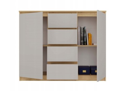 KOMODA 2 DRZWI 4 SZUFLADY ARTISAN/KASZMIR KOMPLET