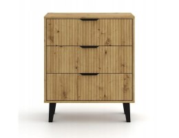 KOMODA SCANDI 3S SLIM DĄB ARTISAN