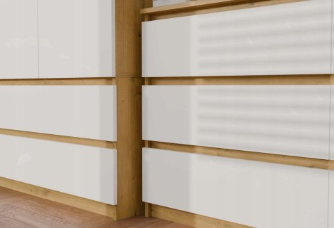 M6 MALWA KOMODA 120CM 6 SZUFLAD ART/BIEL KOMPLET