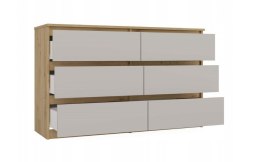 M6 MALWA KOMODA 120CM 6 SZUFLAD ART/KASZMIR KOMPLET