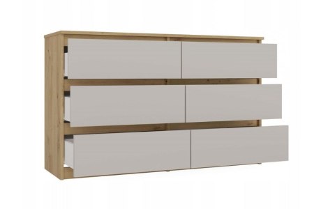 M6 MALWA KOMODA 120CM 6 SZUFLAD ART/KASZMIR KOMPLET