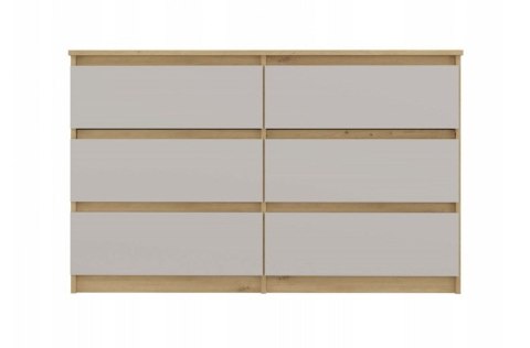 M6 MALWA KOMODA 120CM 6 SZUFLAD ART/KASZMIR KOMPLET