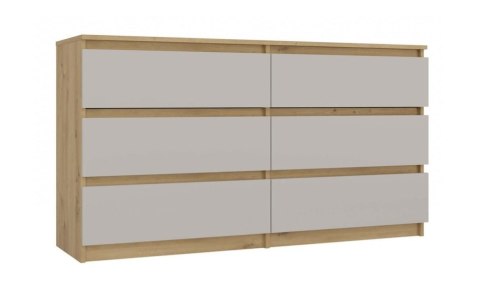 M6 MALWA KOMODA 140 CM 6 SZUFLAD ART/KASZMIR KOMPLET