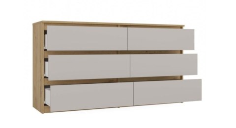 M6 MALWA KOMODA 140 CM 6 SZUFLAD ART/KASZMIR KOMPLET