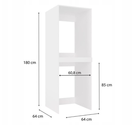 SZAFKA NA PRALKĘ I SUSZARKĘ POLA TWIN BIEL