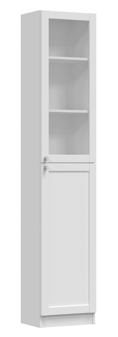 WITRYNA 40CM PAFOS BIAŁY SZYBA HDF KOMPLET