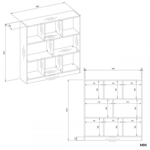 REGAŁ FIESTA 8P ARTISAN