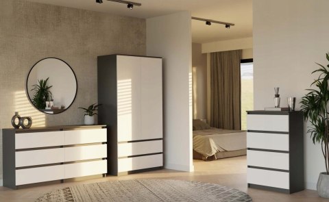 SZAFA MALWA SS-90 ANTRACYT / BIEL KOMPLET