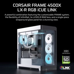 Obudowa Corsair FRAME 4500X LX-R RGB Tempered Glass Mid-Tower, White