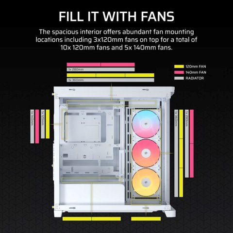 Obudowa Corsair FRAME 4500X RS-R ARGB Tempered Glass Mid-Tower, White