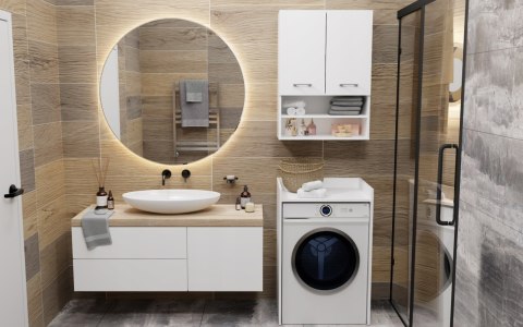 SZAFKA NA PRALKE POLA NP BIEL