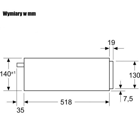 Szuflada BOSCH BDC7111B0 do gotowanaia na parze, 59 x 14 cm, czarny