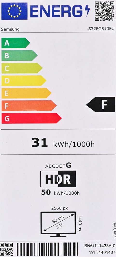 MONITOR SAMSUNG LED 32" LS32FG510EUXEN 165Hz