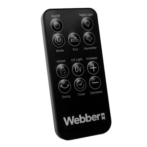 Bezłopatkowy wentylator Webber WB1820 czarny 6w1 nawilżacz HEPA