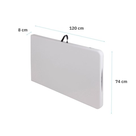 STÓŁ CATERINGOWY BANKIETOWY SKŁADANY OGRODOWY 240 cm OGRODOWY BIAŁY