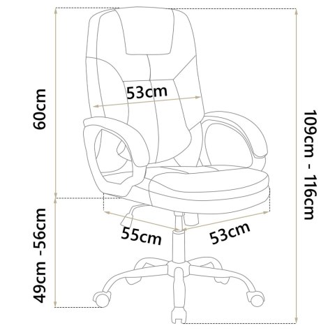 Fotel gabinetowy Sofotel 355 czarny skórzany ergonomiczny TILT