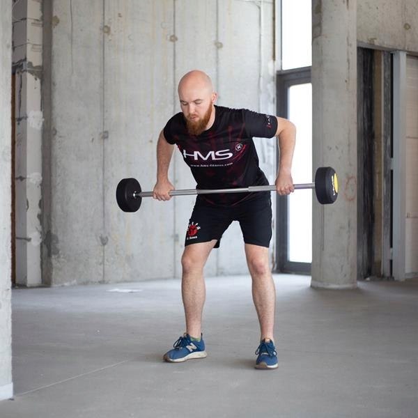 GSG-30 SZTANGA/GRYF STAŁY GUMOWANY 30 KG ZNANY Z KLUBÓW FITNESS PORĘCZNY Typ stałe
