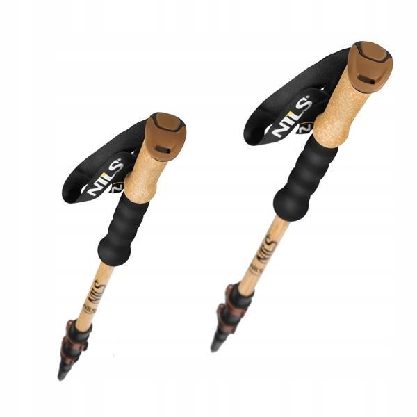 KIJE TREKKINGOWE NILS TK8606 BAMBUS ALUMINIUM REGULOWANE 135 cm Marka Nils