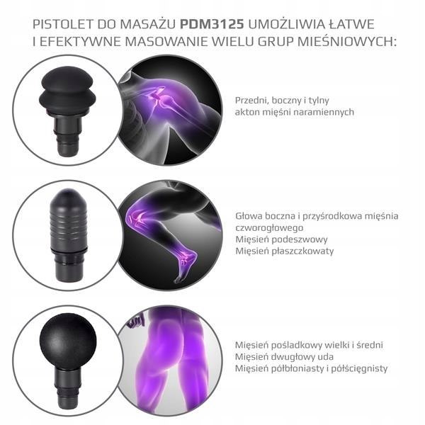 PDM3125H BLACK PISTOLET DO MASAŻU HMS Rodzaj masażer