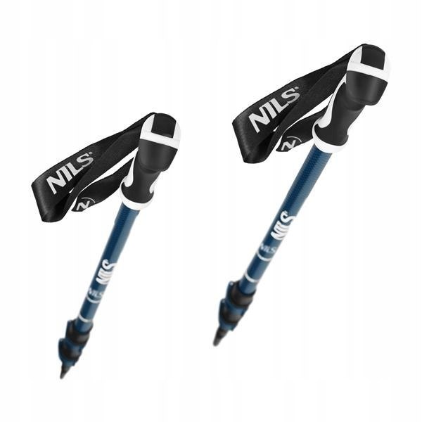 Kije Trekkingowe TK8601 NILS Aluminium 6061, 3-sekcyjne, Ergonomiczne Cechy dodatkowe osłony na grot regulacja pętli nadgarstkowych talerzyki letnie talerzyki zimowe