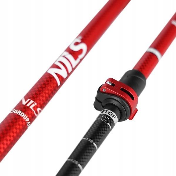 TK8601 RED Kije Trekkingowe Aluminiowe NILS - Komfort w Każdym Terenie Kod producenta 25-2-021