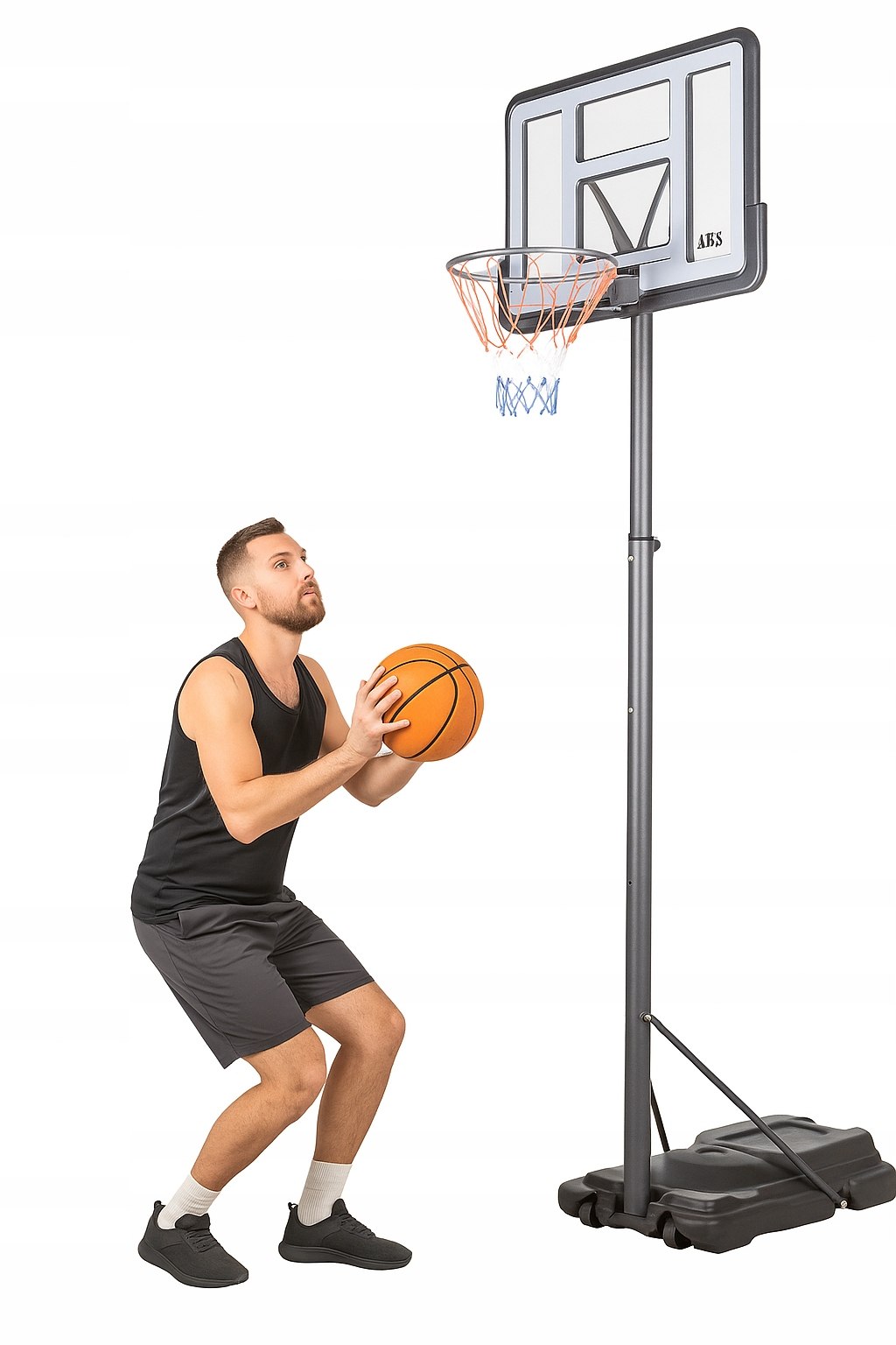 Regulowany Kosz Do Koszykówki Trenuj Celność Rzutów dla Dzieci i Dorosłych