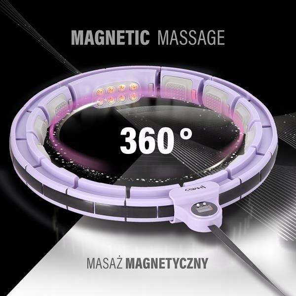 HULA HOP MAGNETYCZNY HHM13 Z LICZNIKIEM + PAS + szczupła talia + Poradnik Kod producenta 17-44-601